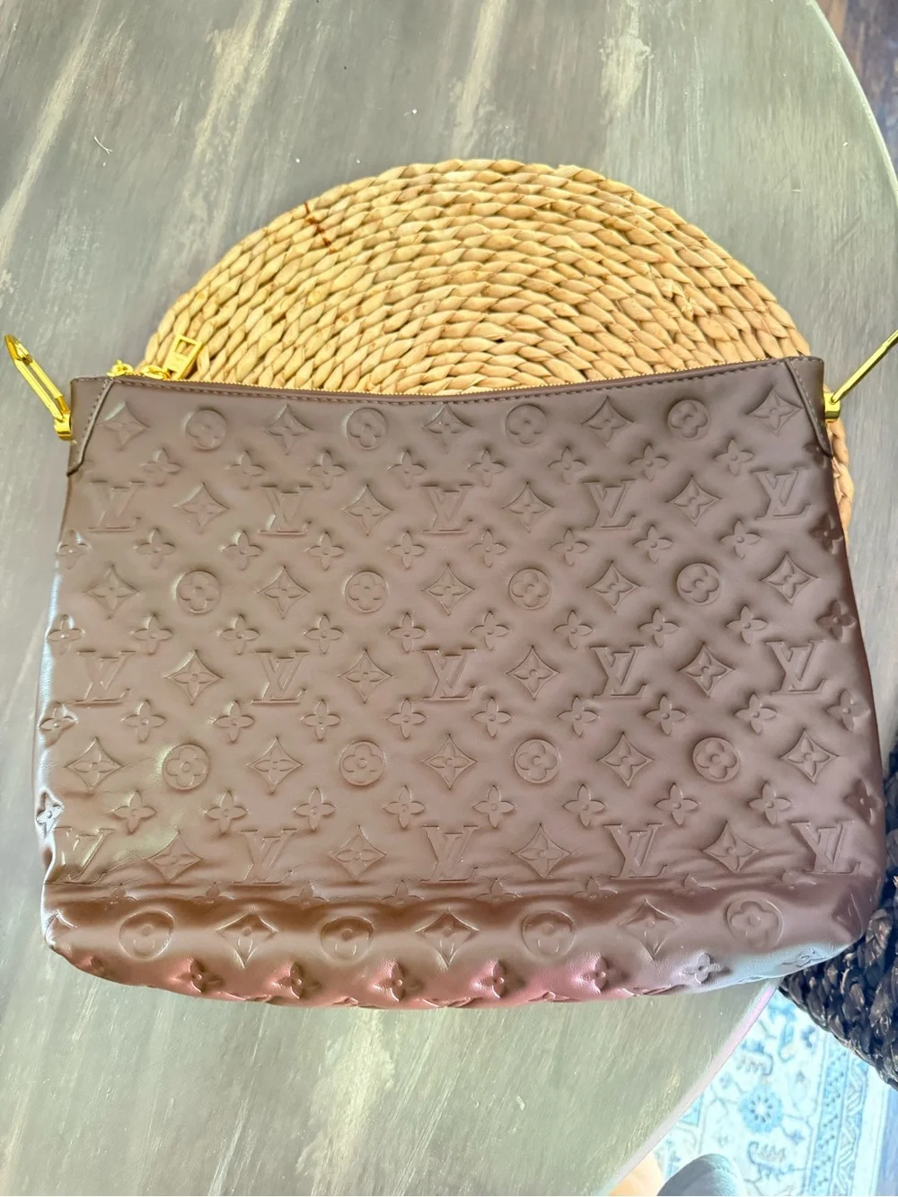 Louis Vuitton Monogram Vernis Brown Glossy Zip Pouch